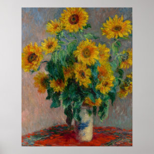 Sonnenblumenstrauß von Claude Monet Poster