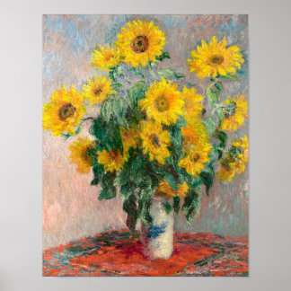 Sonnenblumenstrauß von Claude Monet Poster