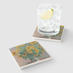 Sonnenblumenstrauß von Claude Monet Steinuntersetzer