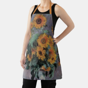 Sonnenblumenstrauß von Claude Monet, Vintage-Kunst Schürze