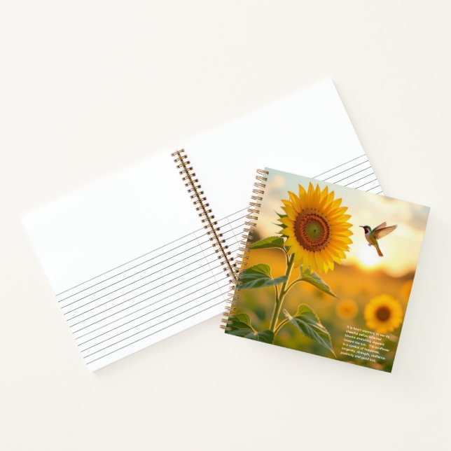 Sonnenblumensymbolik  notizbuch (Innenseite)