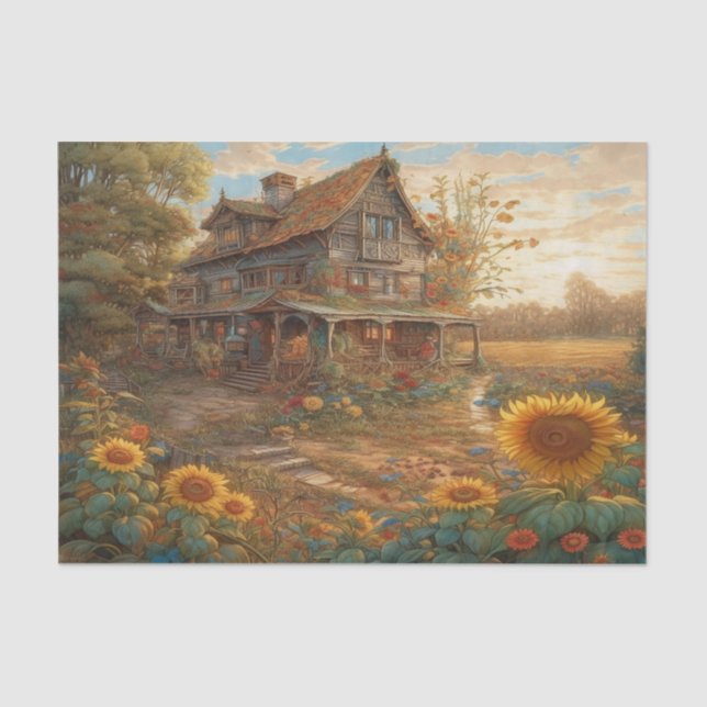 Sonnenblumenträume Seidenpapier (Vorderseite)