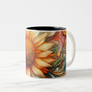 Sonnenblumenträume Zweifarbige Tasse
