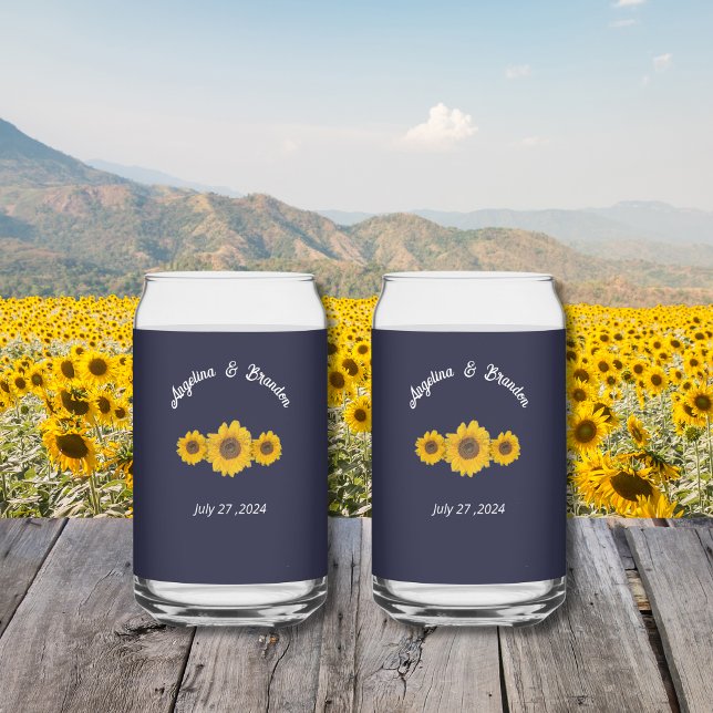 Sonnenblumentrio für Hochzeiten Dosenglas (Von Creator hochgeladen)
