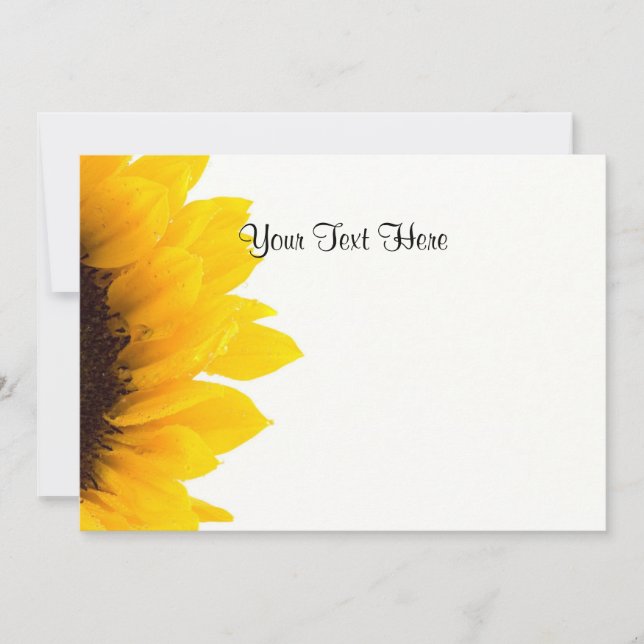 Sonnenblumenvorlage Dankeskarte (Vorderseite)