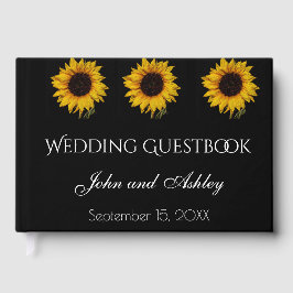 Sonnenblumenwassertropfen Hochzeit Gästebuch