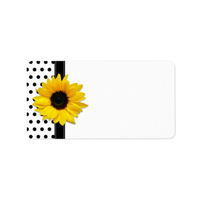 SonnenblumenWedding Blank Address Labels Adressaufkleber (Vorne)
