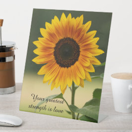 Sonnenblumenworte des Weisheitskönigs Sockelschild