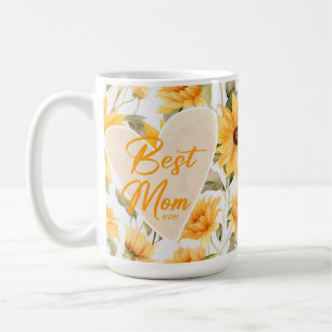 Sonnenblumenwrap der Inspirationsmutter Kaffeetasse