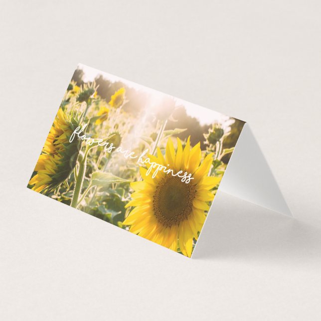 Sonnenblumenziffer "Blume sind glücklich" (Vorderseite)