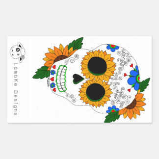 Sonnenblumenzuckeraufkleber Rechteckiger Aufkleber