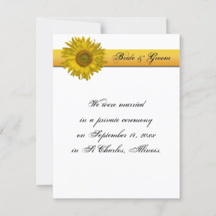 Sonnenblumenzug - Eheschließung / Elopement Ankünd Ankündigung
