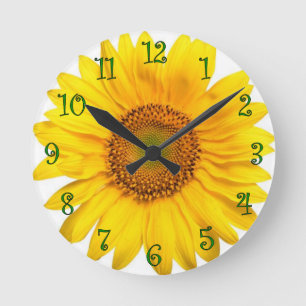 Sonnenblumeuhr Runde Wanduhr