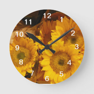 Sonnenblumeuhr Runde Wanduhr