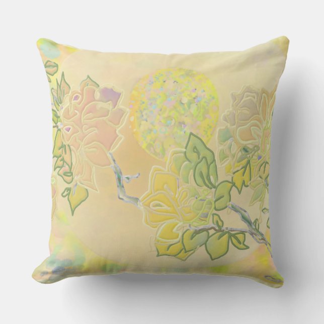 Sonnenblüten quilly look Original Art Pillow Kissen (Vorderseite)