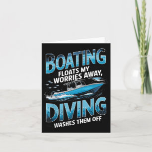 Sonnenboot schwimmt meine Sorgen weg vom Tauchen W Karte