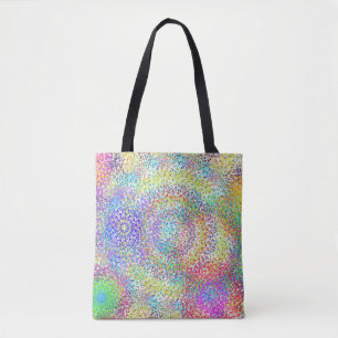 Sonnenbrand! Grafikdesign in Regenbogenfarben auf Tasche