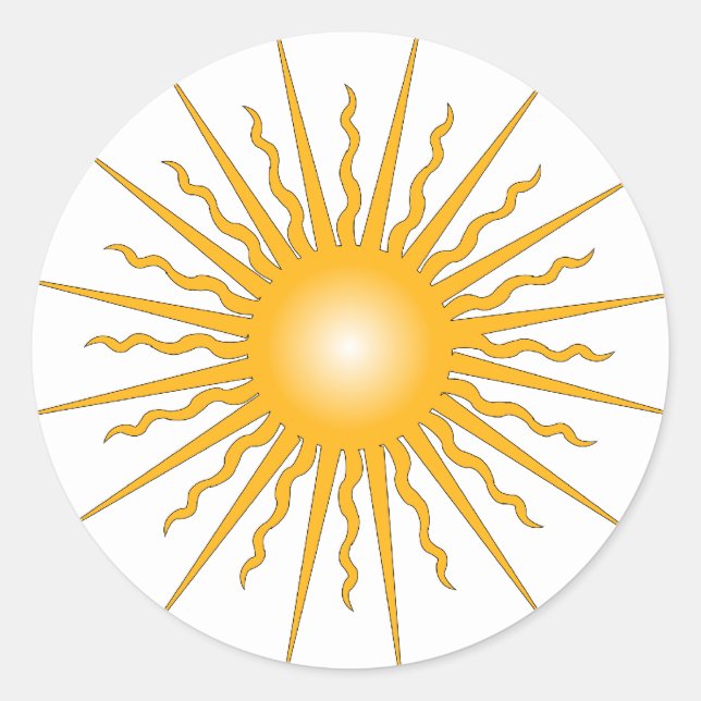 Sonnenbrand Runder Aufkleber (Vorderseite)