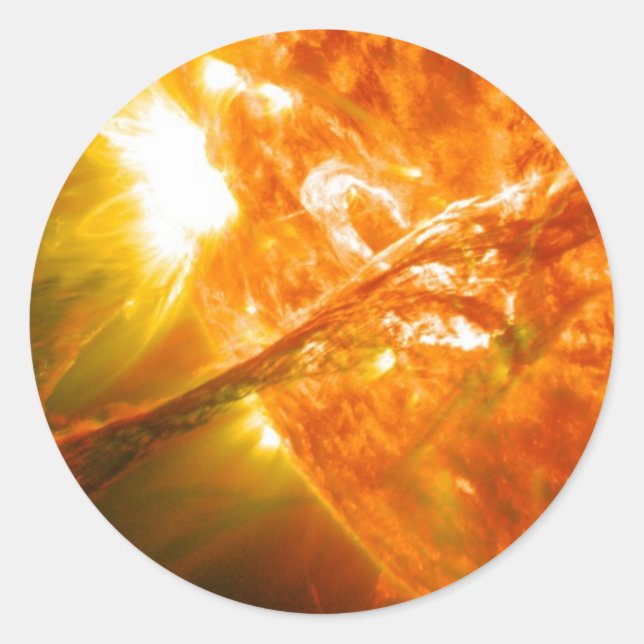 Sonnenbrand Runder Aufkleber (Vorderseite)