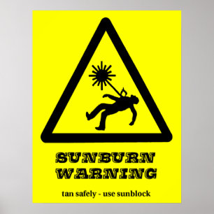 Sonnenbrand-Warnposter Poster