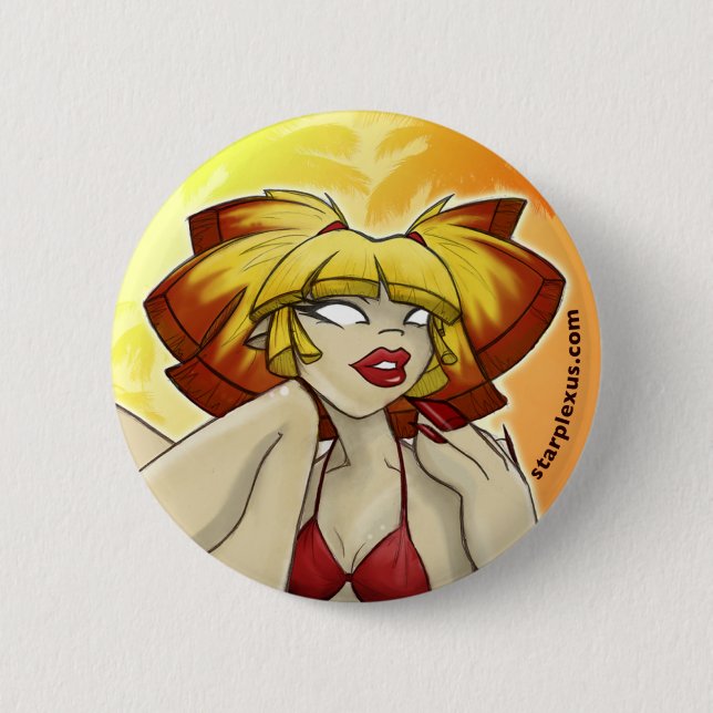 Sonnenbrandbabyknopf Button (Vorderseite)