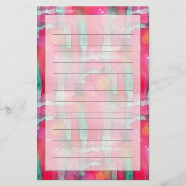 Sonnenbrille abstrakt gestrichen Aquarell Briefpapier (Vorderseite)