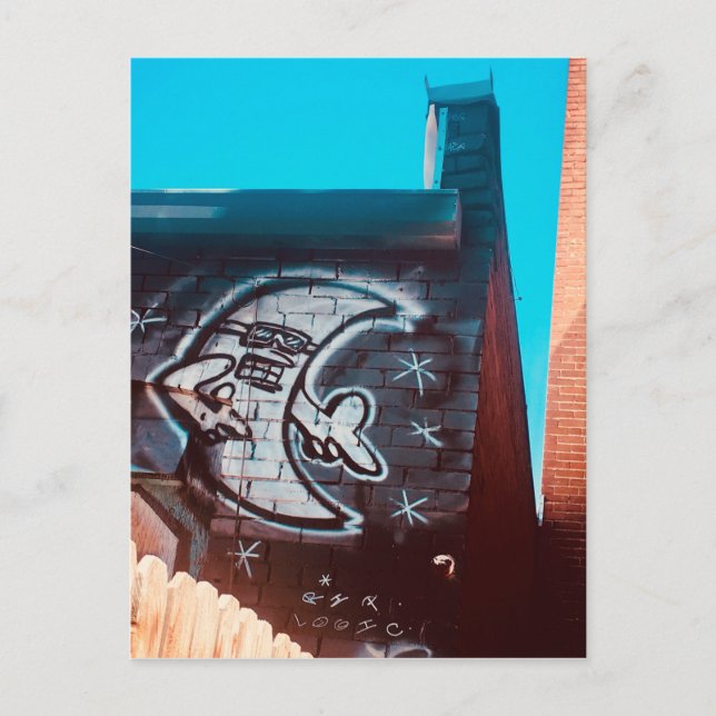 Sonnenbrille am Nachmond Postkarte (Vorderseite)