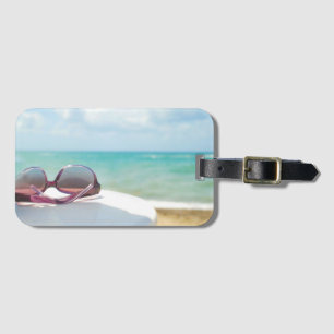 Sonnenbrille am Strand Gepäckanhänger