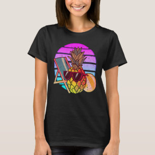 Sonnenbrille Ananas 90er Vaporwave Tropischer Somm T-Shirt