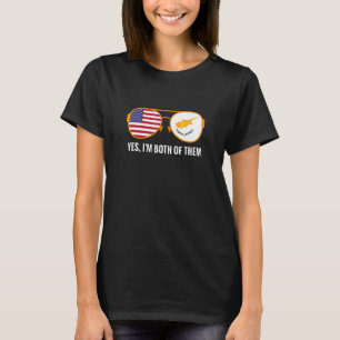 Sonnenbrille auf der Flagge der USA Zypern - zypri T-Shirt