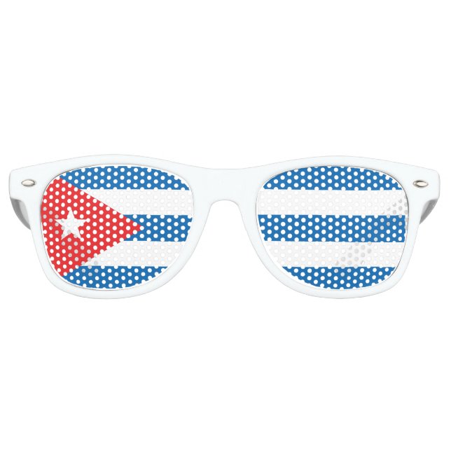 Sonnenbrille auf der kubanischen Flagge (Vorderseite)