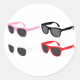 Sonnenbrille-Aufkleber Runder Aufkleber