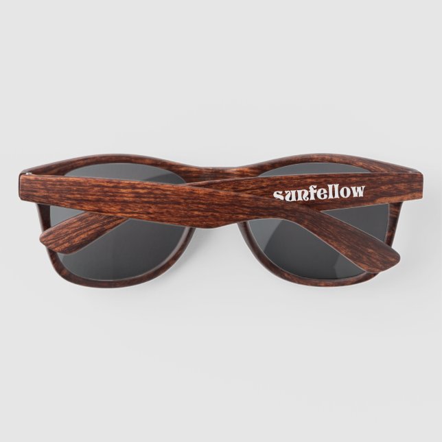 Sonnenbrille aus Holz (Rückseite)
