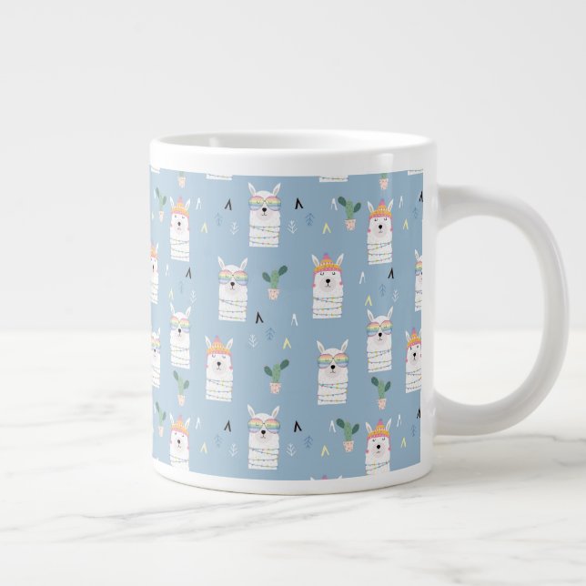 Sonnenbrille aus Regenbogen Llama Pattern Jumbo-Tasse (Rechts)