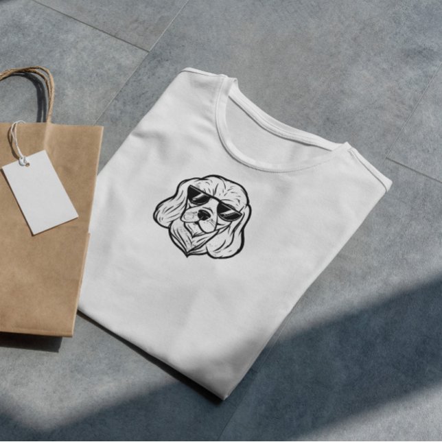 Sonnenbrille Cooler Hund T-Shirt (Von Creator hochgeladen)