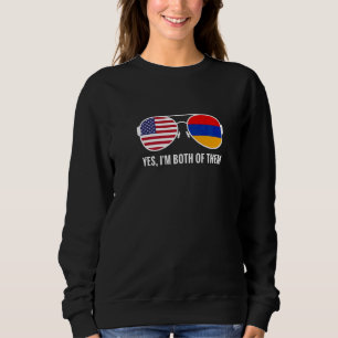 Sonnenbrille der armenischen Flagge der USA armeni Sweatshirt