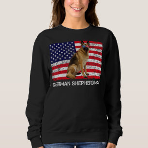 Sonnenbrille Deutsche Schäferfahne Mama Flag Ameri Sweatshirt