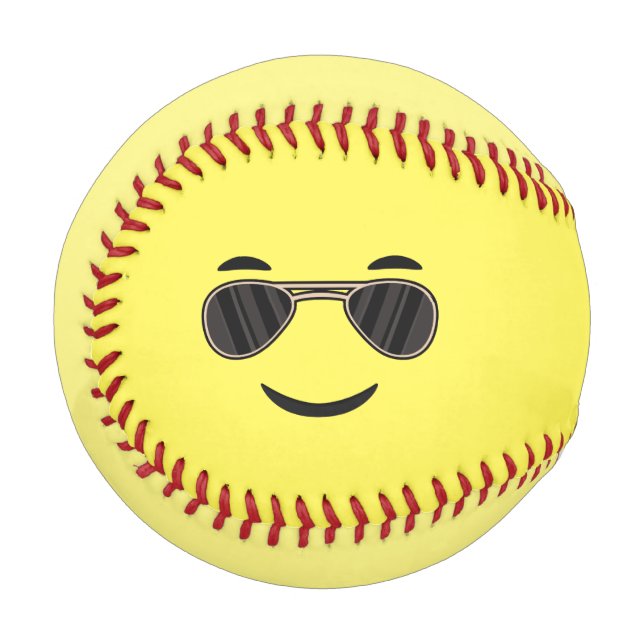 Sonnenbrille Emoji Baseball (Vorderseite Links)