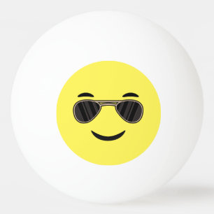 Sonnenbrille Emoji Tischtennisball