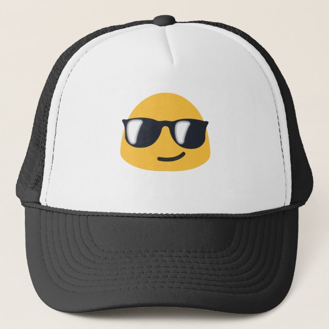 Sonnenbrille Emoji Truckerkappe (Vorderseite)