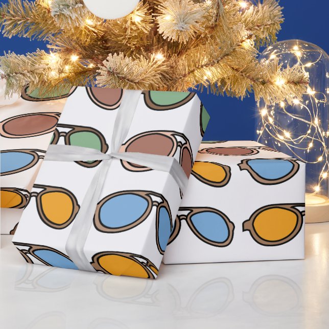 Sonnenbrille farbenfrohe Sommersonnenbrille Geschenkpapier (Feiertage)