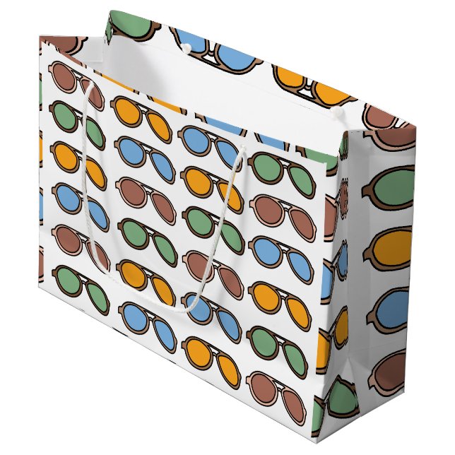Sonnenbrille farbenfrohe Sommersonnenbrille Große Geschenktüte (Vorderseite Schrägansicht)