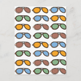 Sonnenbrille farbenfrohe Sommersonnenbrille Postkarte