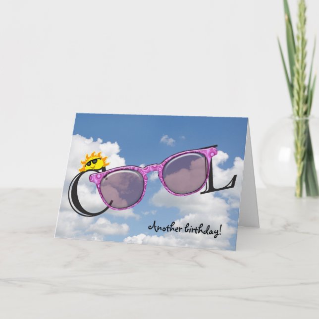 Sonnenbrille für Geburtstag Karte (Vorderseite)