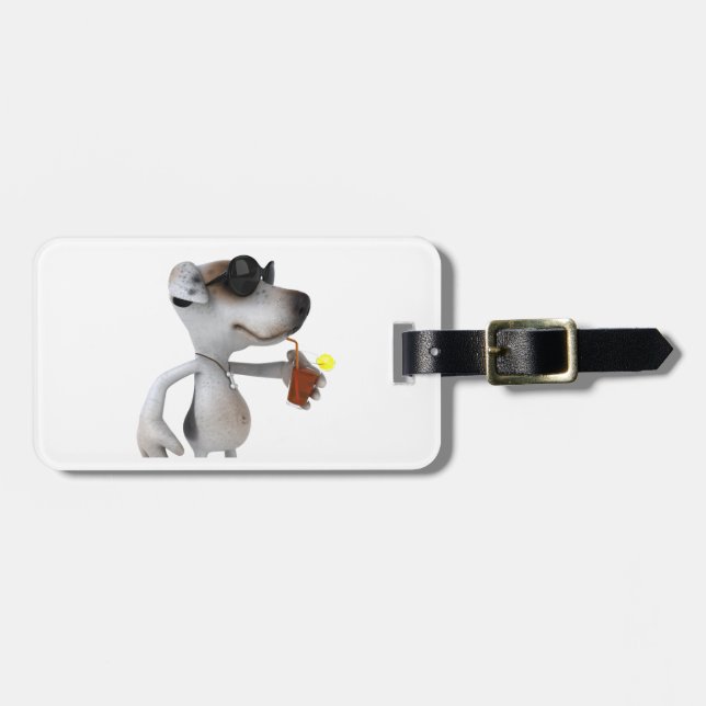 Sonnenbrille-Gepäck-Umbauten Jack-Russells Gepäckanhänger (Vorderseite horizontal)
