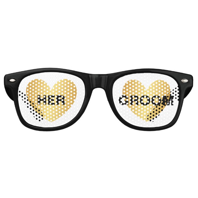 Sonnenbrille - Herz Fab ihren Bräutigam Golden Bla (Vorderseite)