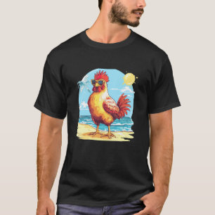Sonnenbrille Huhn am Strand Kostüm für Jungen a T-Shirt