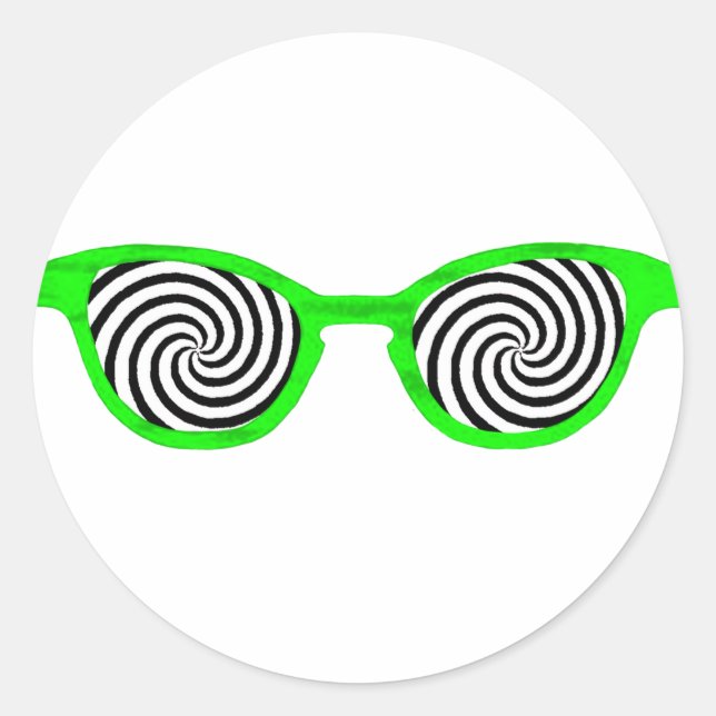 Sonnenbrille hypnotisieren Grüne Rim Das MUSEUM Za Runder Aufkleber (Vorderseite)