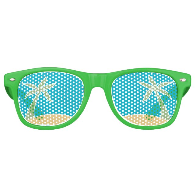 Sonnenbrille in der Gastgeschenk Hochzeit Tropical (Vorderseite)