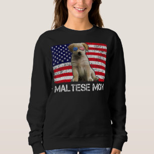 Sonnenbrille maltesische Mama Flag American Usa Hu Sweatshirt